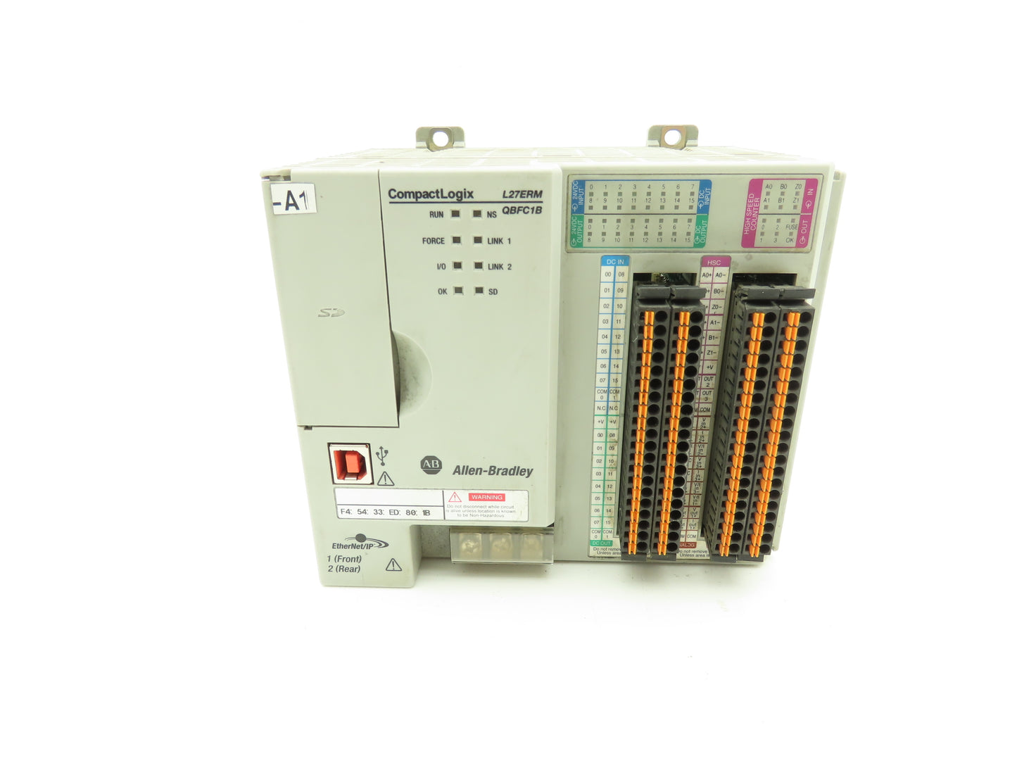 Allen Bradley 1769-L27ERM-QBFC1B CompactLogix 750KB DI/O Controller Ser A E-net