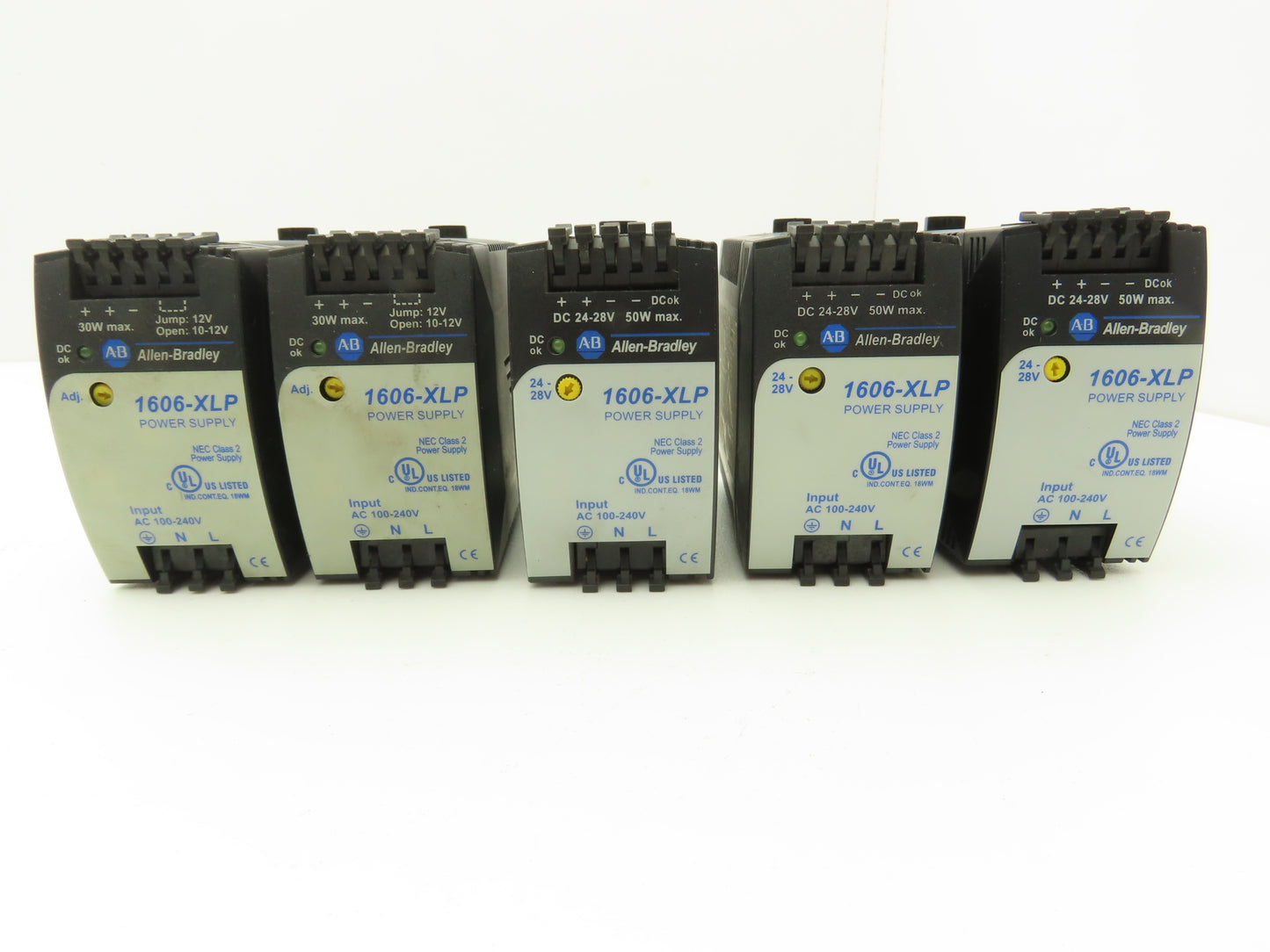 Allen Bradley 1606-XLP30B Power Supply 24VDC 30/50W 120V Lot of 5