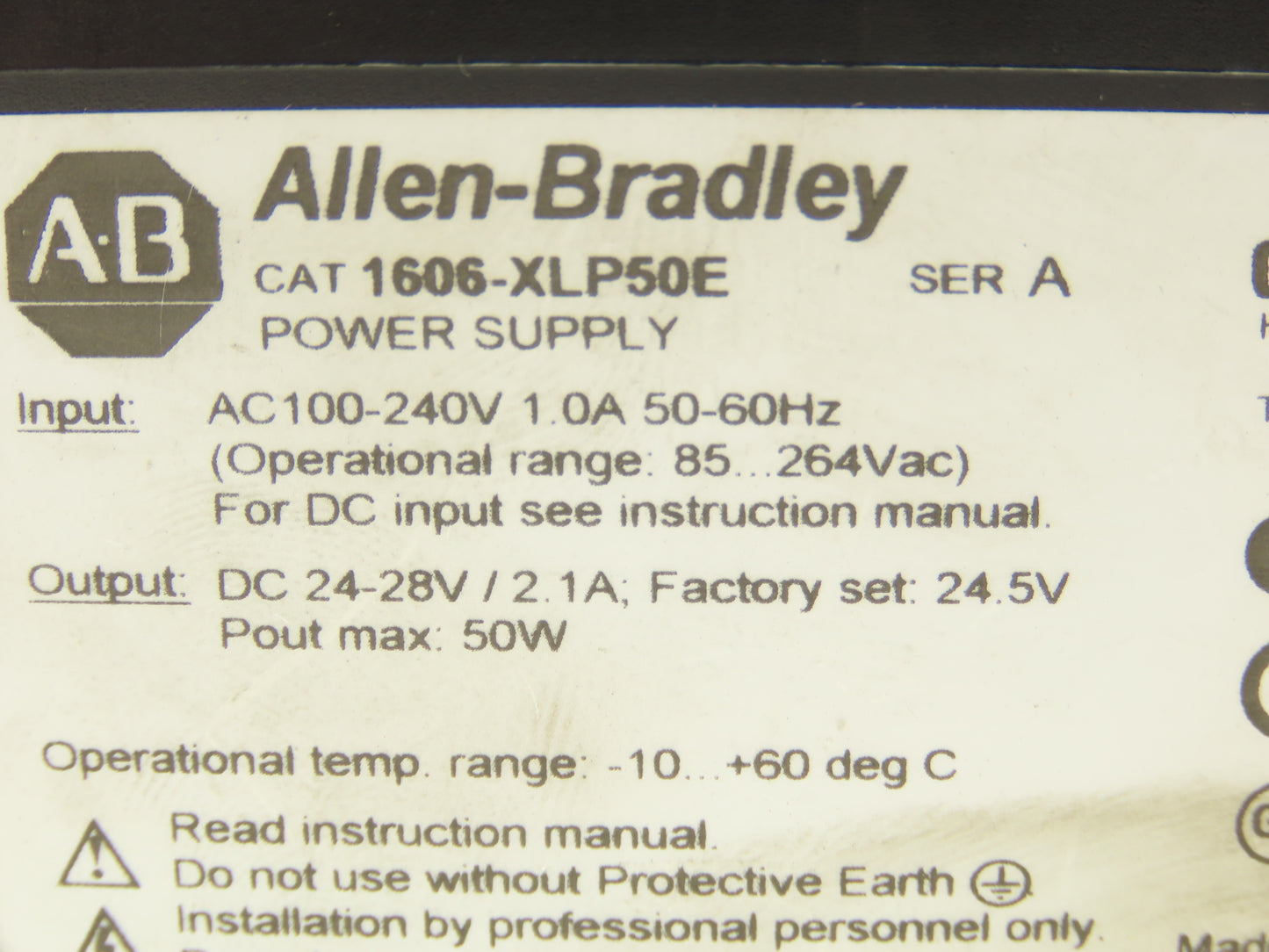 Allen Bradley 1606-XLP30B Power Supply 24VDC 30/50W 120V Lot of 5