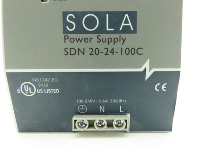 Sola Emerson SDN 20-24-100C PLC Power Supply 24V 20A 100-240V