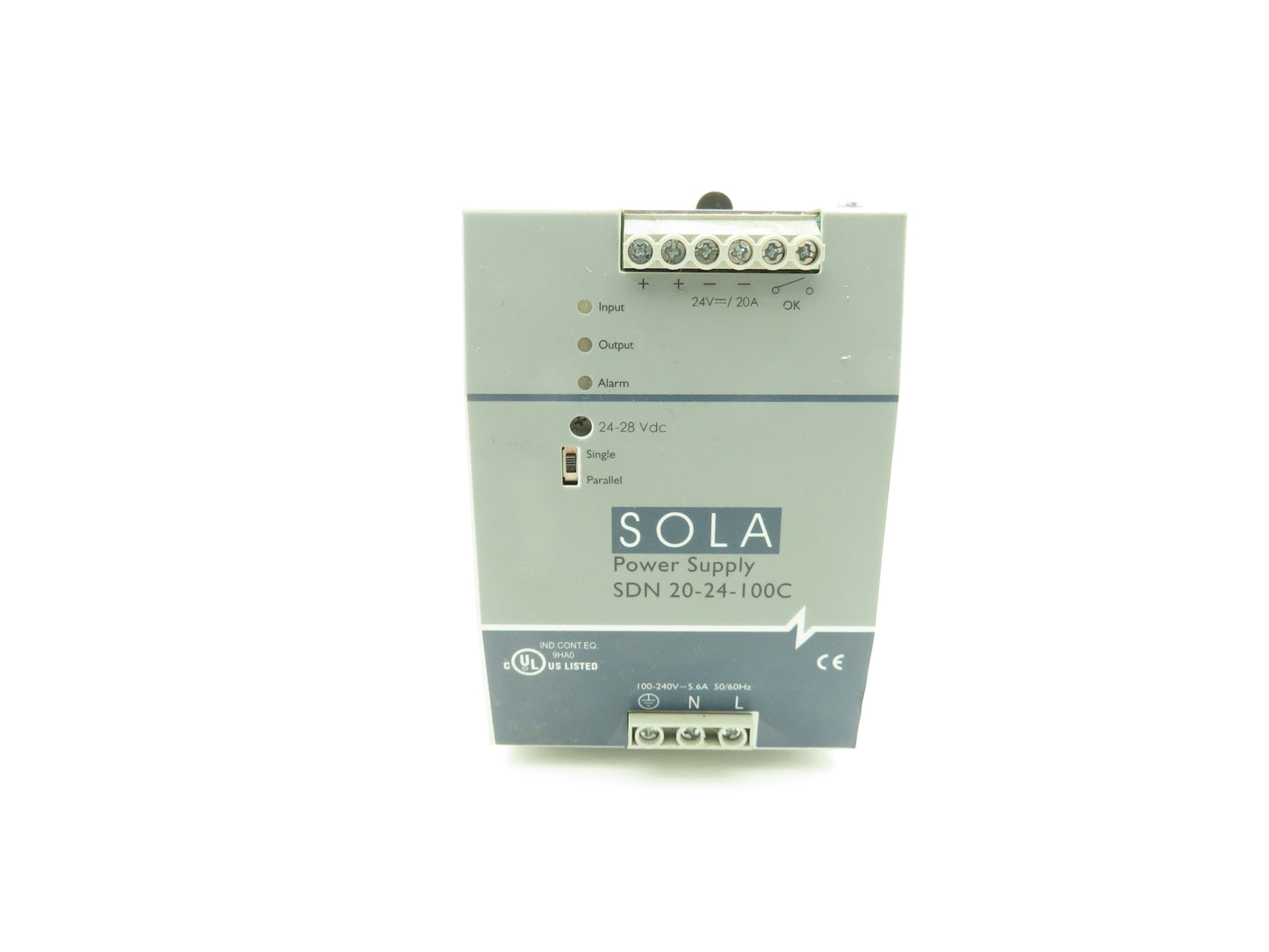 Sola Emerson SDN 20-24-100C PLC Power Supply 24V 20A 100-240V