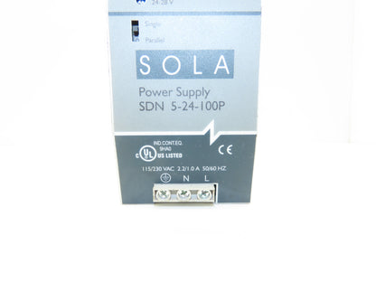 Sola Emerson SDN5-24-100P PLC Power Supply 24V 5A 100-240V