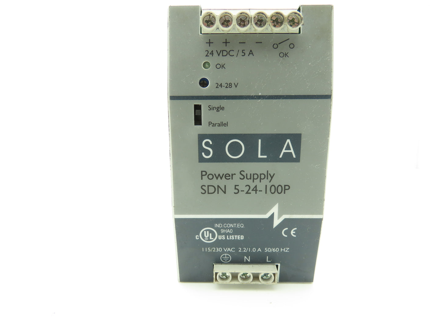 Sola Emerson SDN5-24-100P PLC Power Supply 24V 5A 100-240V