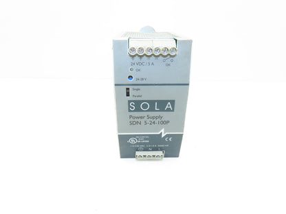Sola Emerson SDN5-24-100P PLC Power Supply 24V 5A 100-240V