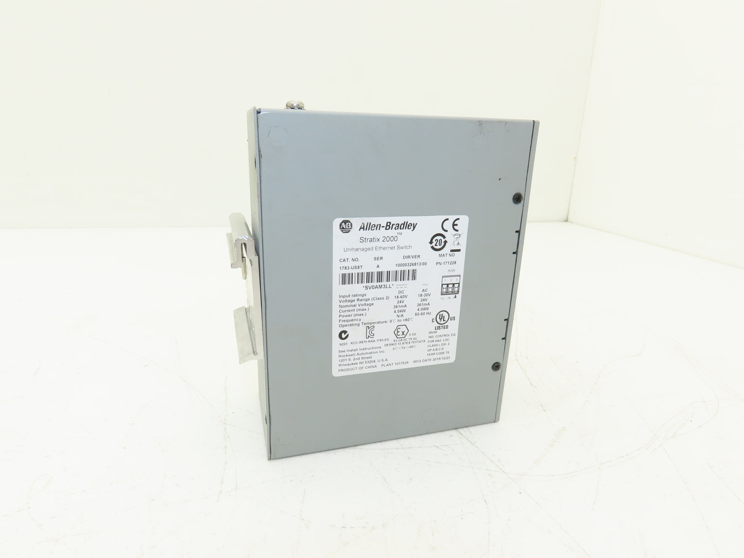Allen Bradley 1783-US8T Stratix 2000 Unmanaged Ethernet Switch 8 Port Ser A
