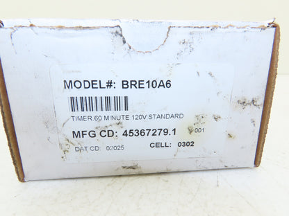 Eagle Signal BRE10A6 Electronic Analog Dial Preset Timer 0-60 Min 120V