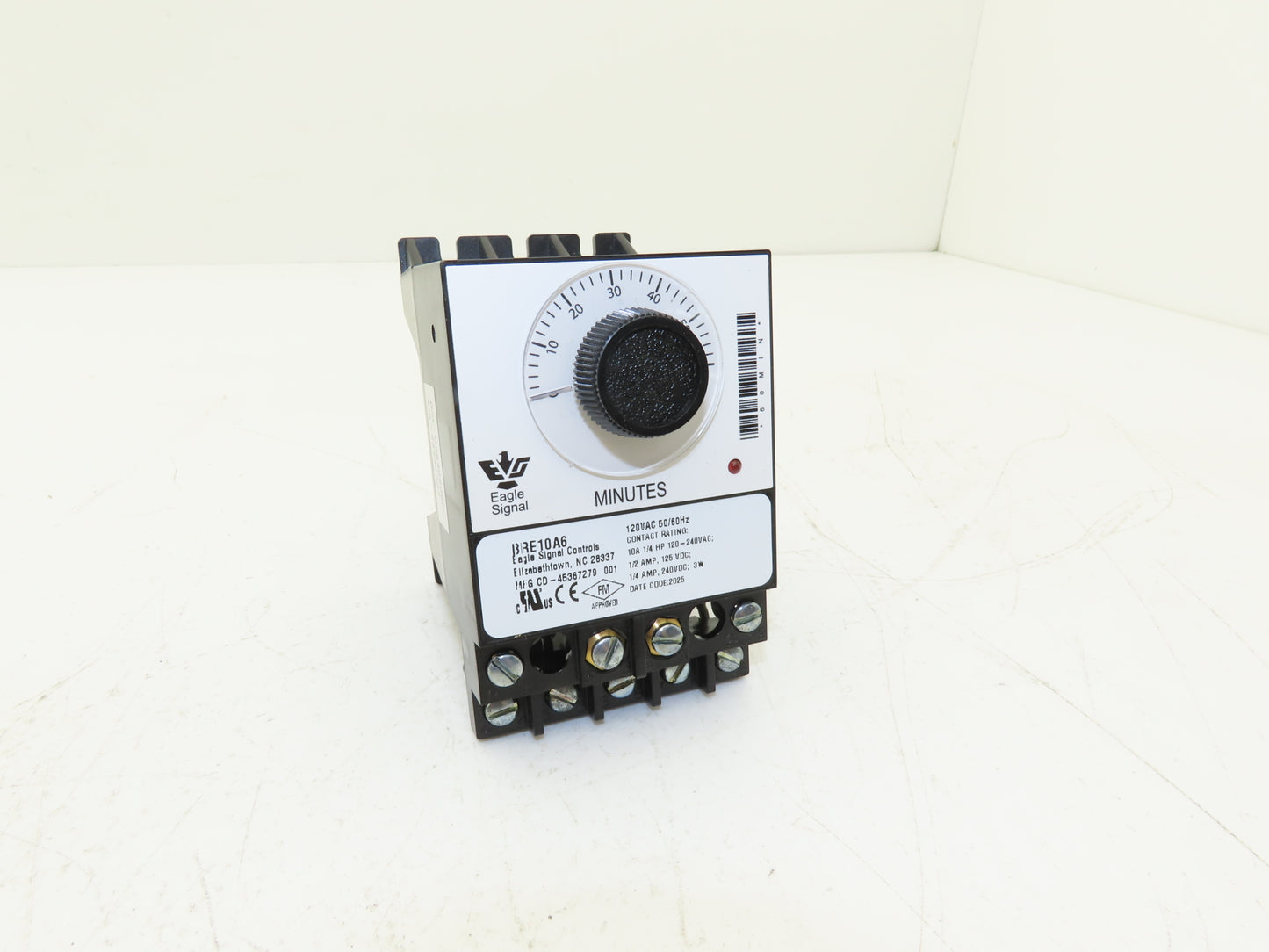 Eagle Signal BRE10A6 Electronic Analog Dial Preset Timer 0-60 Min 120V