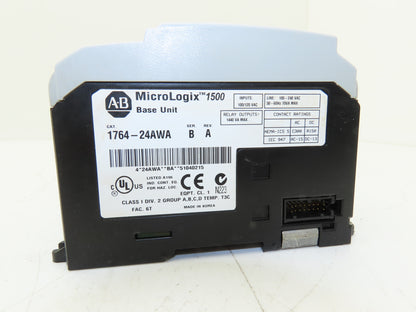 Allen Bradley 1764-24AWA MicroLogix 1500 Base Unit 24 Point Series B Rev A