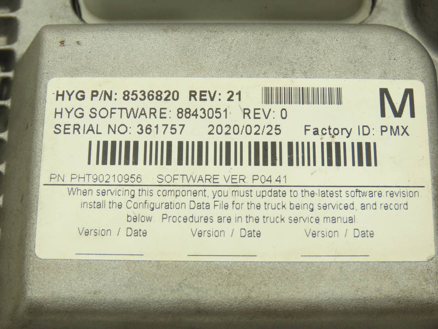 Hyster 8536820 Forklift Control Module Rev 21 Off E80XN READ