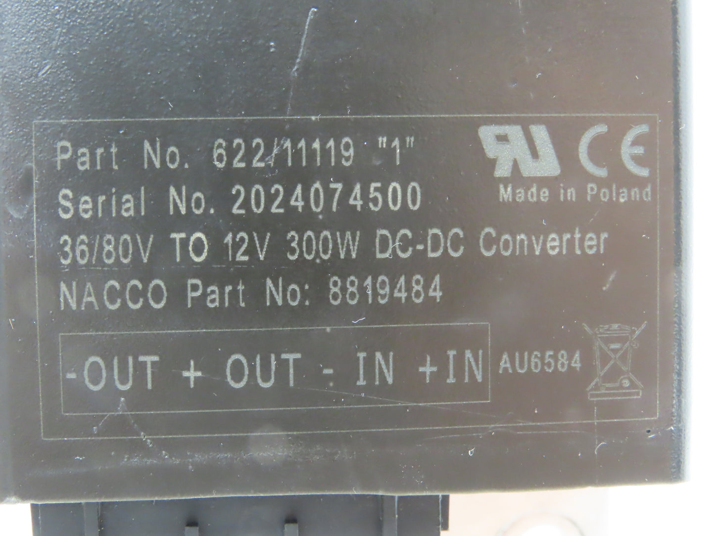 Sevcon 622/11119 Power Converter 36/88VDC To 12VDC Off Hyster E80XN