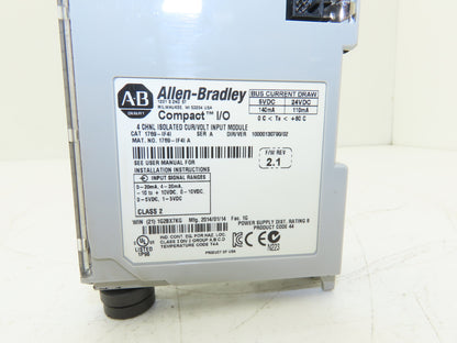 Allen Bradley 1769-IF4I Compact I/O 4 Channel Isolated Cur/Volt Input F/W 2.1