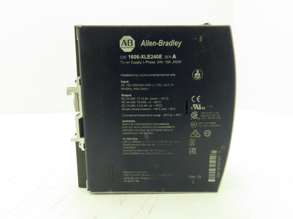 Allen Bradley 1606-XLE240E PLC Power Supply 24VDC 10A 240W 120-240V 1PH Input