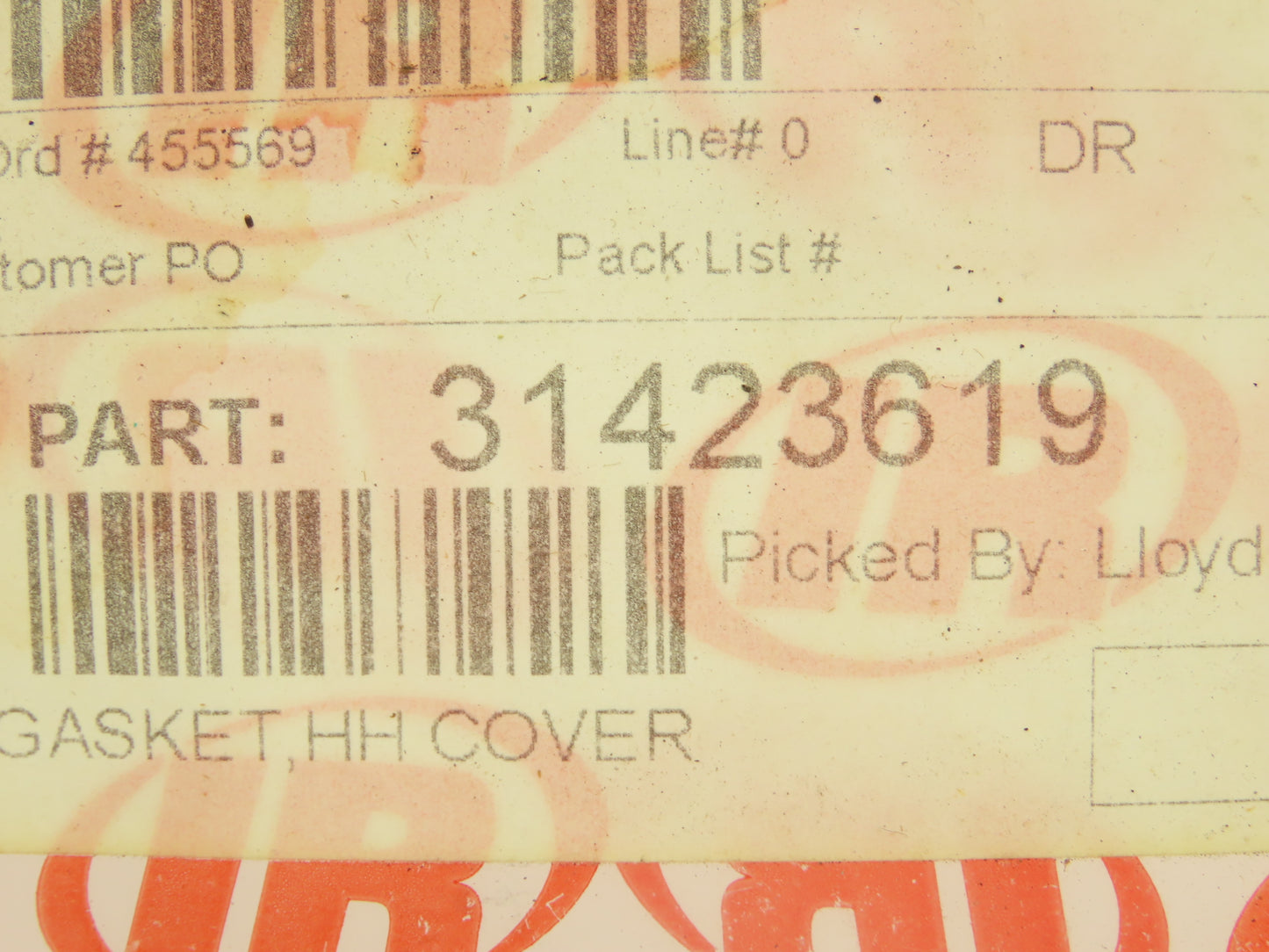 Ingersoll Rand 31423619 Air Compressor HH Cover Gasket 8" x 6-3/4" Lot of 2