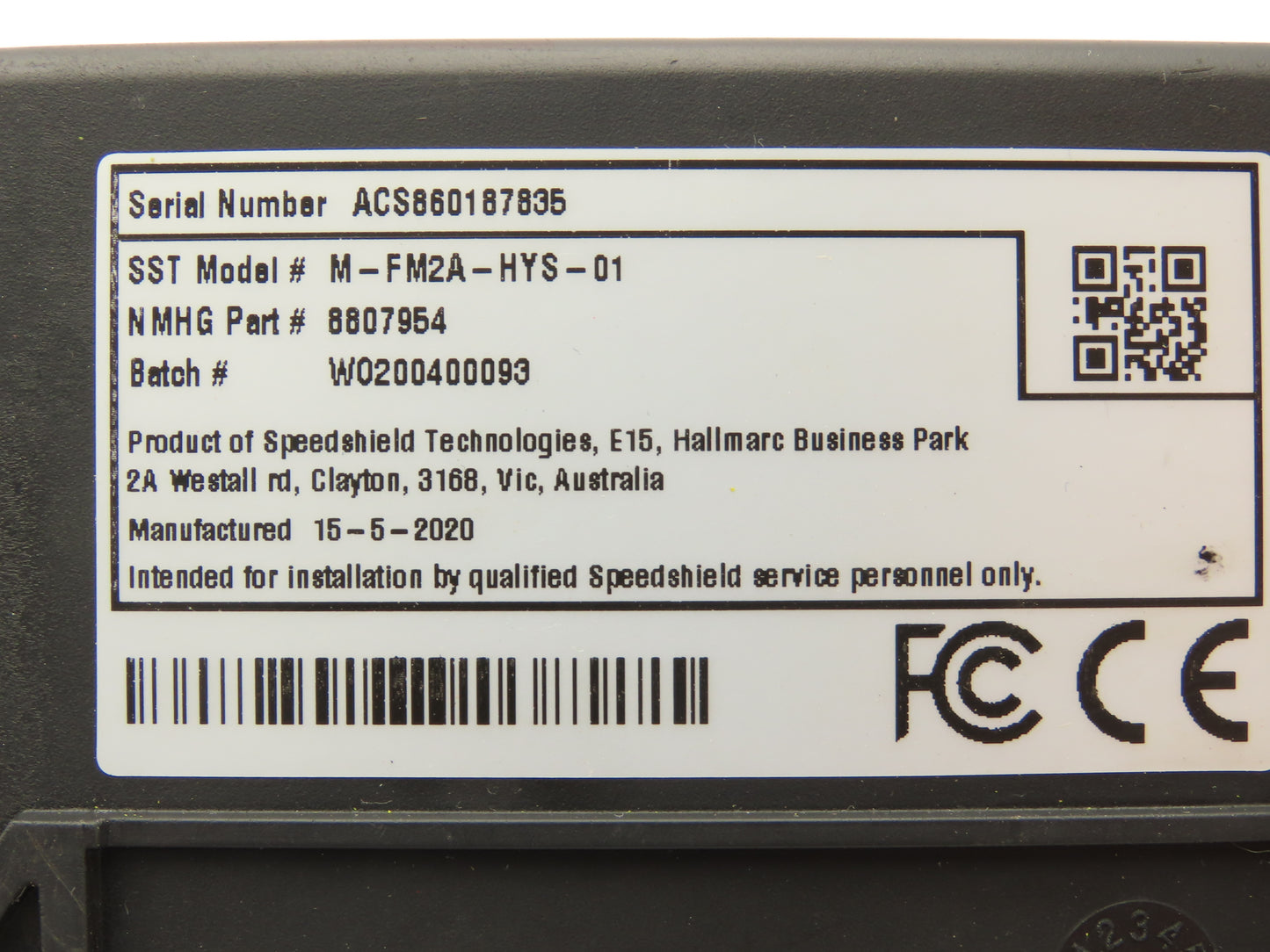 Speedshield M-FM2A-HYS-01 Tracker Display Module 8807954 Off Hyster E80XN