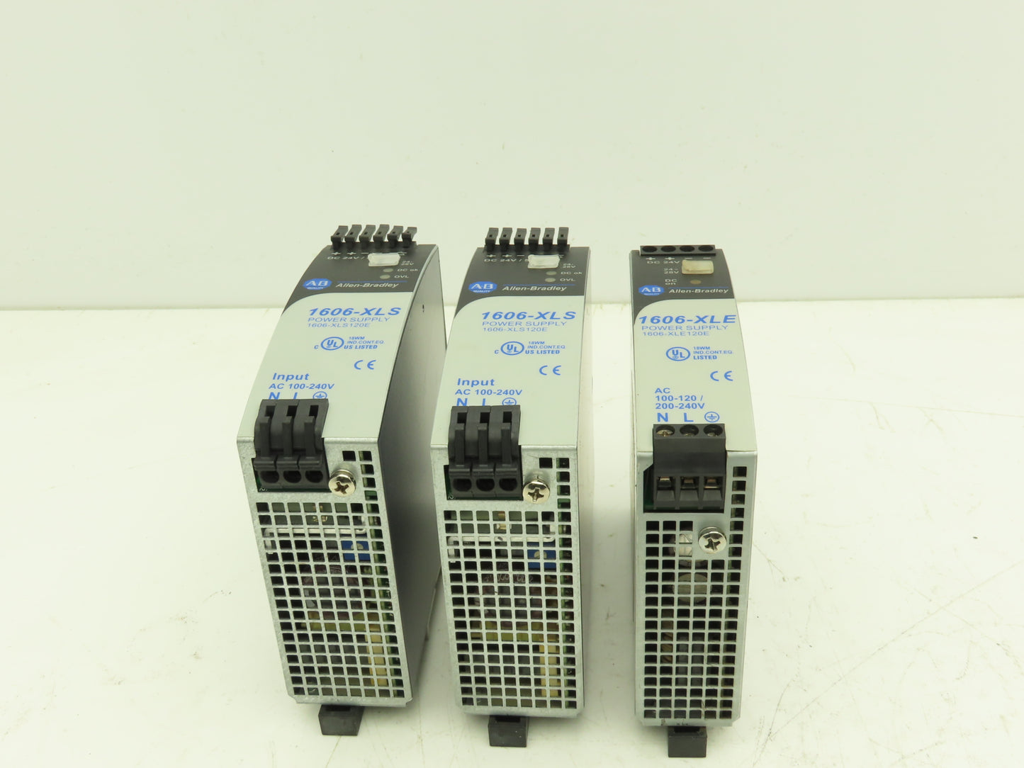 Allen Bradley 1606-XLS120E PLC Power Supply 24VDC 5A 120W 120-240V 1PH Lot of 3
