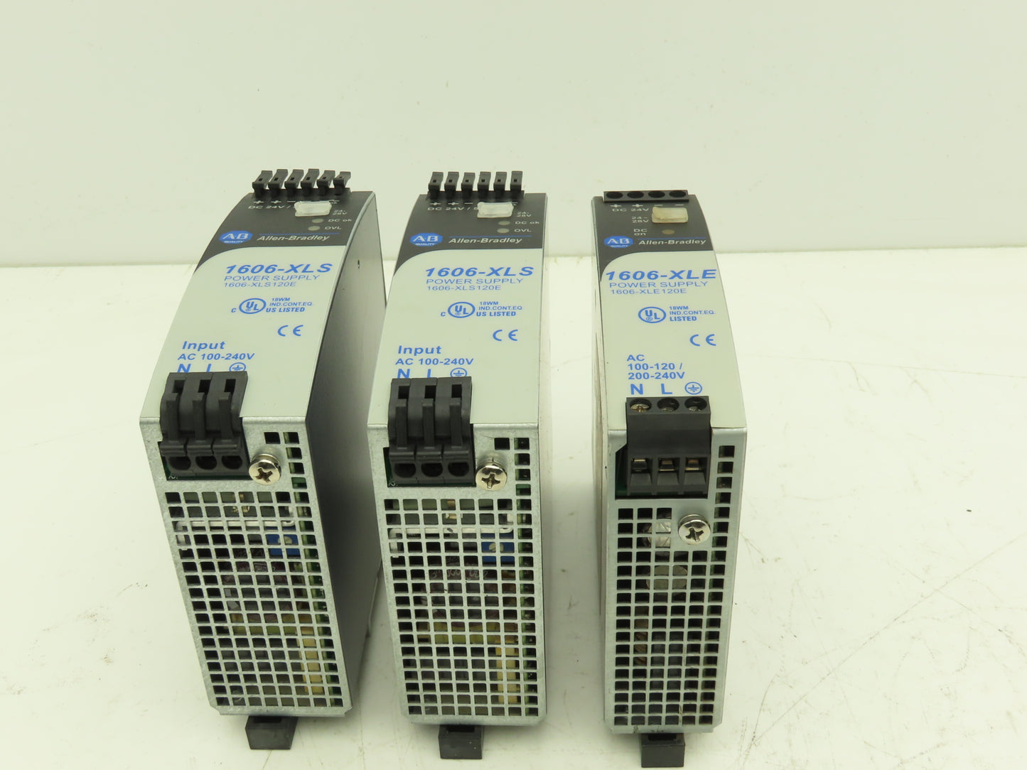 Allen Bradley 1606-XLS120E PLC Power Supply 24VDC 5A 120W 120-240V 1PH Lot of 3
