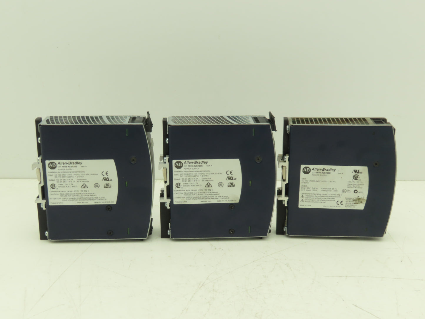 Allen Bradley 1606-XLS120E PLC Power Supply 24VDC 5A 120W 120-240V 1PH Lot of 3