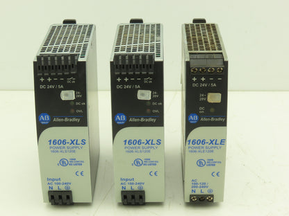 Allen Bradley 1606-XLS120E PLC Power Supply 24VDC 5A 120W 120-240V 1PH Lot of 3