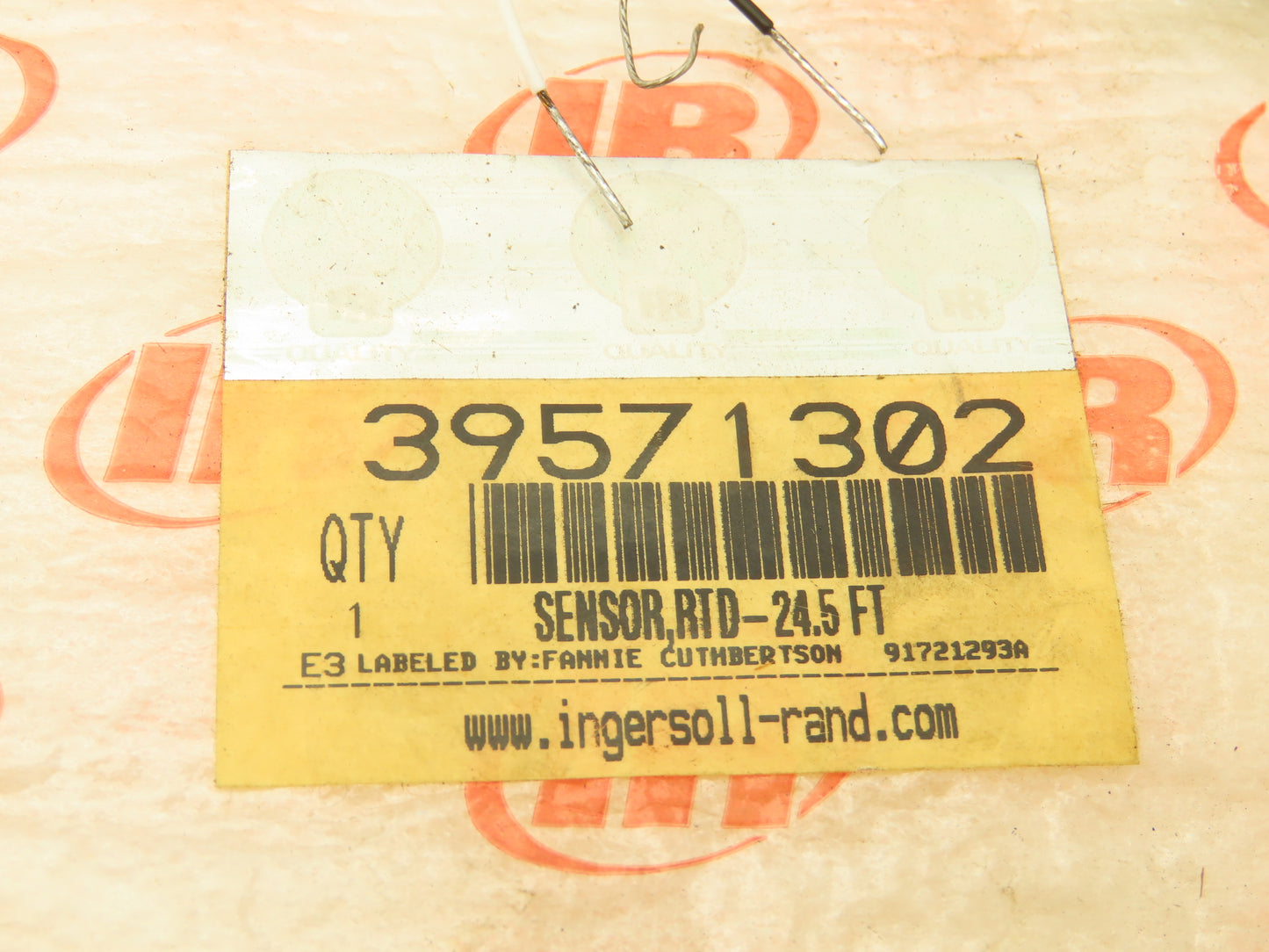 Ingersoll Rand 39571302 Temperature Sensor Air Compressor 24.5' 2 Wire + Ground