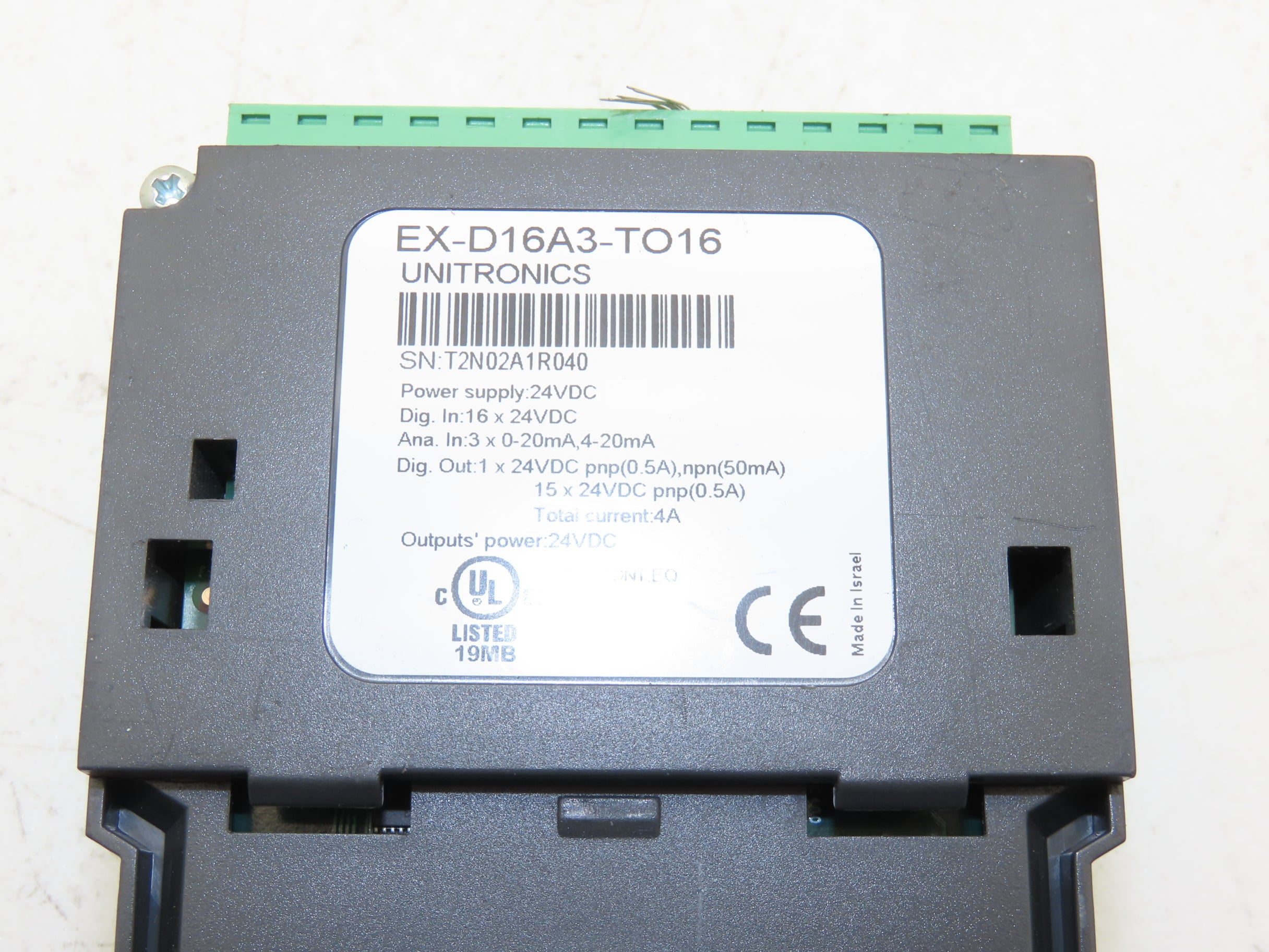Vision System Expansion Module Unitronics EX-D16A3-TO16 PLC Expansion Vision I/O Module 24VDC – ARROW ...