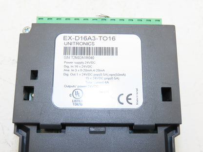 Unitronics EX-D16A3-TO16 PLC Expansion Vision I/O Module 24VDC