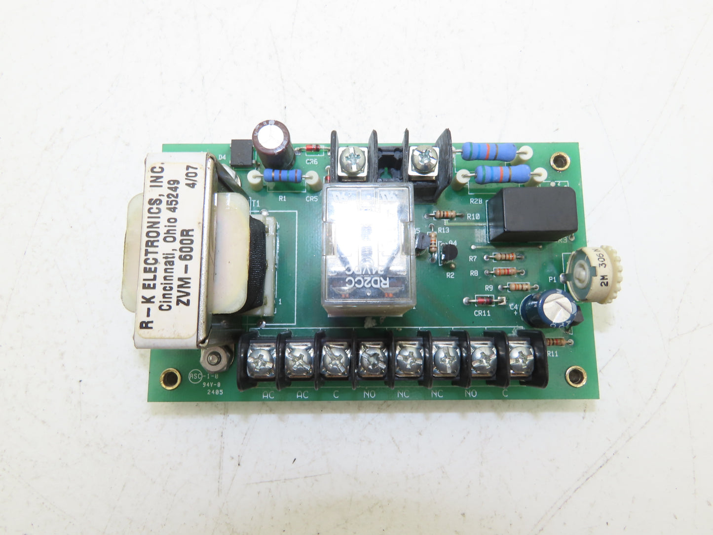 R-K Electronics ZVM-600R Protection Relay Zero Speed Switch 115V/600VAC