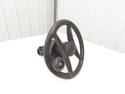 Hyster 8808585 Forklift Steering Wheel & Bracket Assembly Removed From E80XN