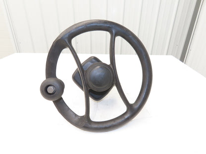 Hyster 8808585 Forklift Steering Wheel & Bracket Assembly Removed From E80XN