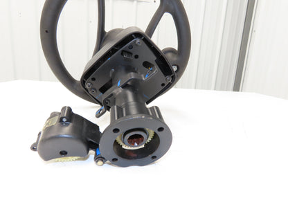 Hyster 8808585 Forklift Steering Wheel & Bracket Assembly Removed From E80XN