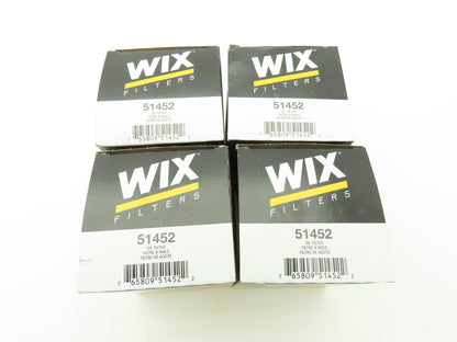 Wix 51452 Hydraulic Spin-On Lube Filter Diesel Engine 3/4"-16  Lot of 4