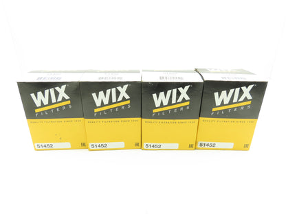 Wix 51452 Hydraulic Spin-On Lube Filter Diesel Engine 3/4"-16  Lot of 4