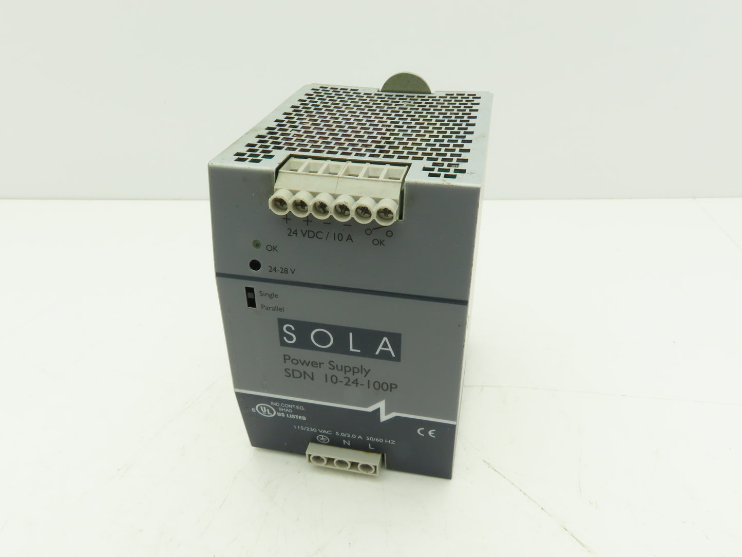 Emerson Sola SDN10-24-100P PLC Power Supply 24VDC 10A 115/230V 1PH