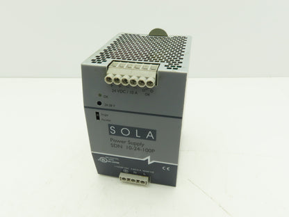 Emerson Sola SDN10-24-100P PLC Power Supply 24VDC 10A 115/230V 1PH