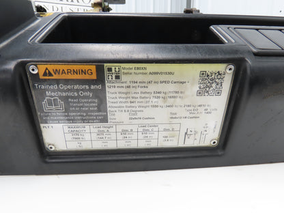 Hyster 8544587 Forklift Traction Drive Motor 48V 21.5kW Off E80XN TSW 180/6-360