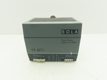 Emerson Sola SDN20-24-480C PLC Power Supply 24VDC 20A 480V 3PH