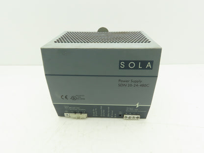 Emerson Sola SDN20-24-480C PLC Power Supply 24VDC 20A 480V 3PH