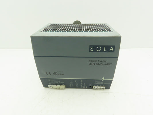 Emerson Sola SDN20-24-480C PLC Power Supply 24VDC 20A 480V 3PH
