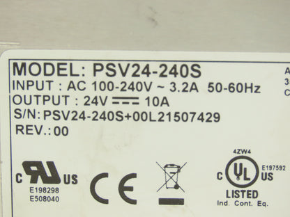 Rhino PSV24-240S PLC Power Supply 24VDC 10A 100-240V 1PH