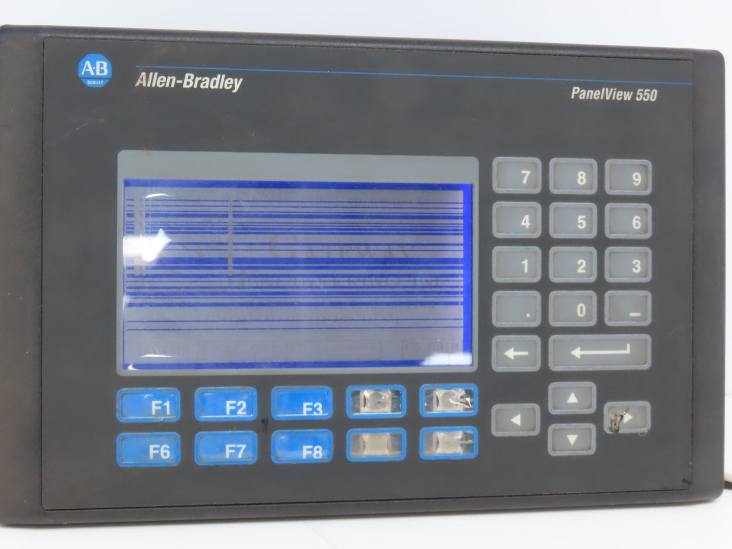 Allen Bradley 2711-B5A2X PanelView 550 Keypad Touchscreen Ser H  *Bad Screen*