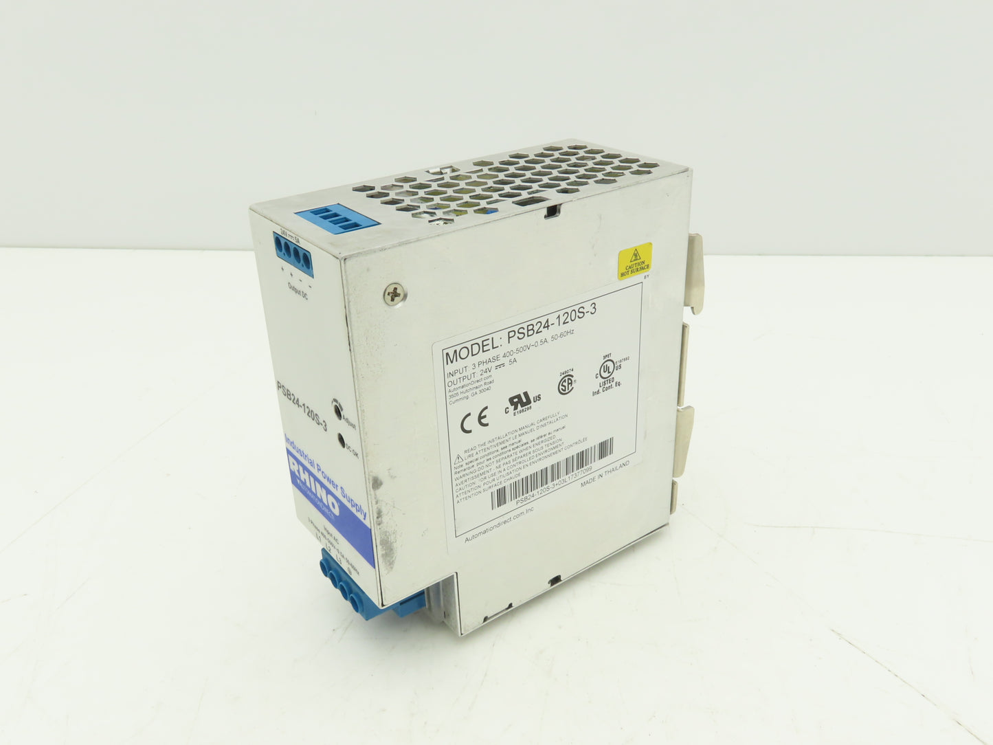 Rhino PSB24-120S-3 PLC Power Supply 24VDC 5A 480V 3PH