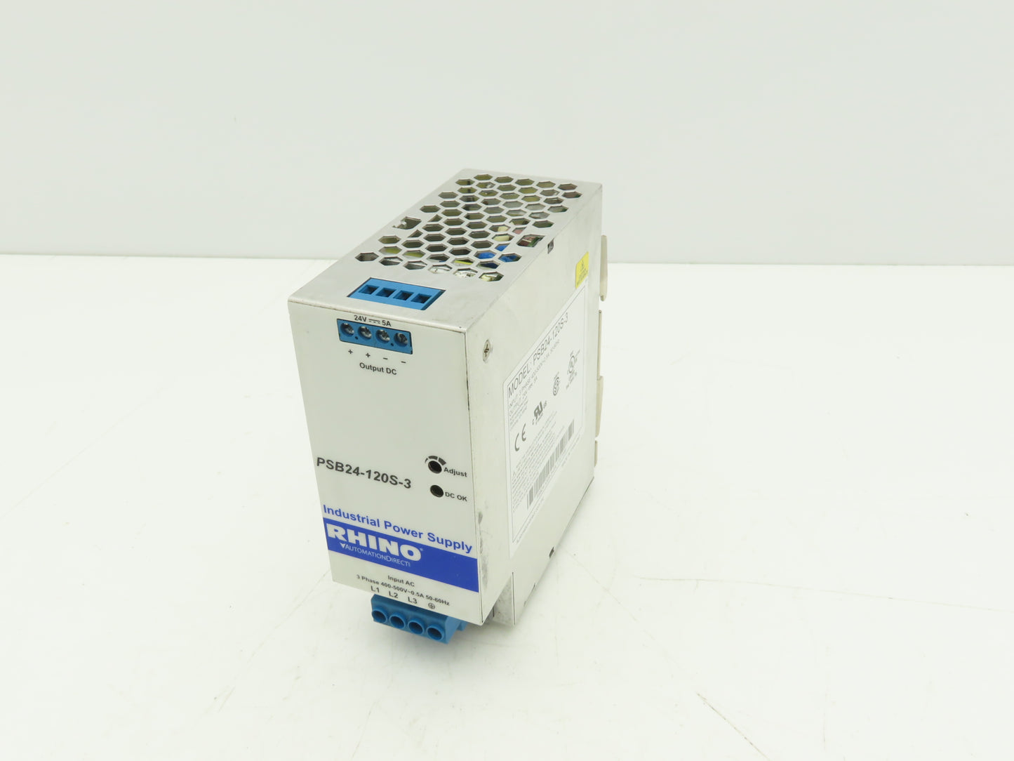 Rhino PSB24-120S-3 PLC Power Supply 24VDC 5A 480V 3PH