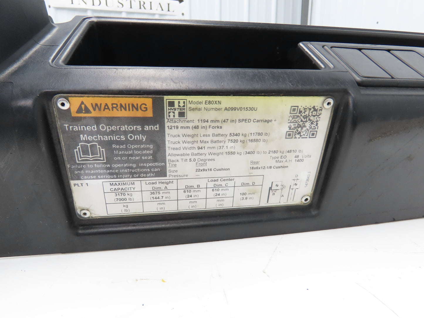 Hyster E80XN Forklift Steering Column Cover Plastic Shroud