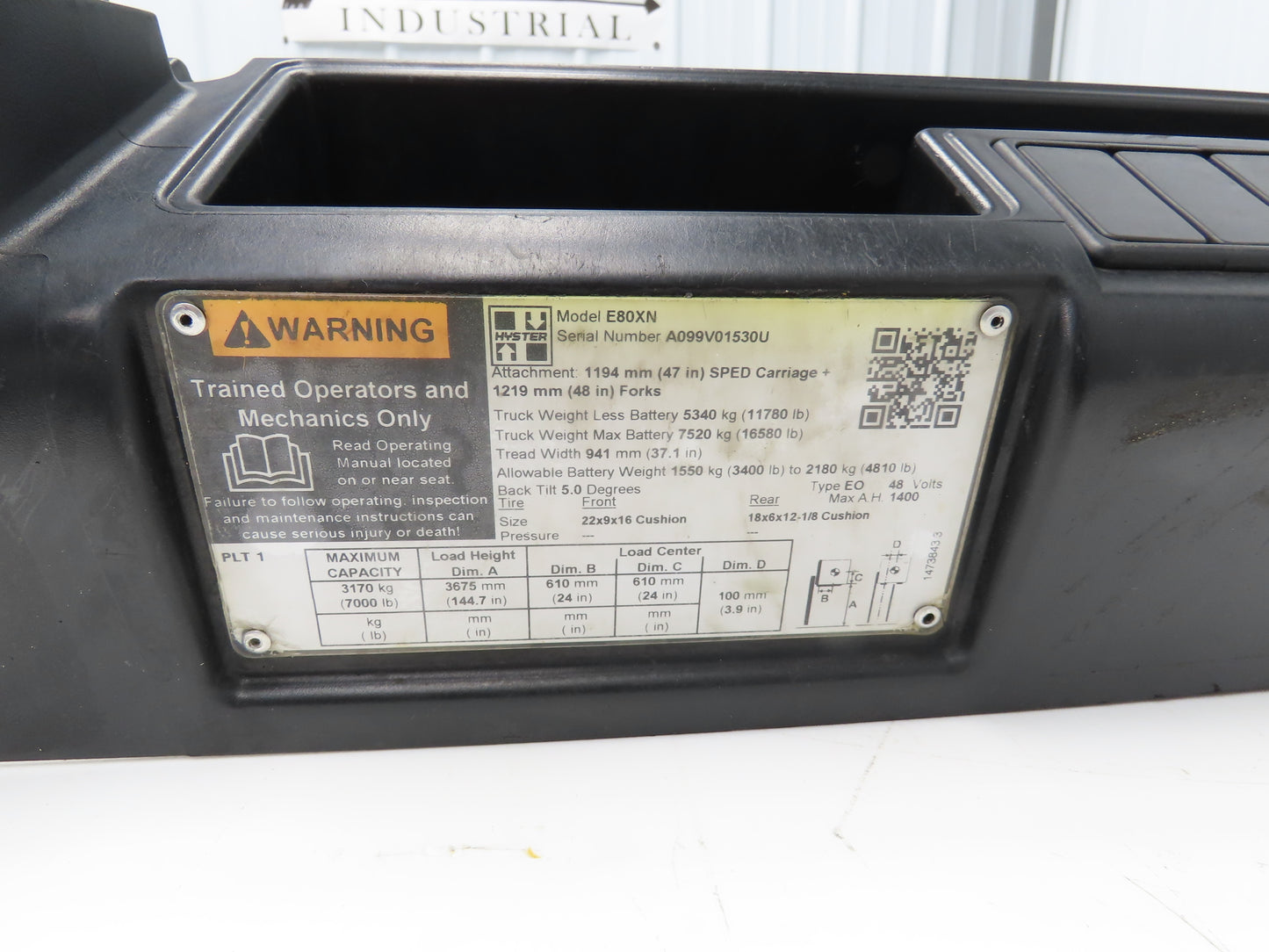 Hyster 1504880 Forklift  Hydraulic Forklift Tilt Cylinder From E80XN
