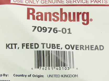 Ransburg 70976-01 Overhead Feed Tube Kit TurboDisk Atomizer Coating Applicator
