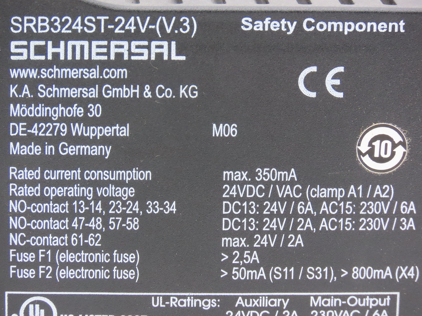 Schmersal SRB324ST-24V-(V.3) Automation Protect Safety Relay 24VDC Extension