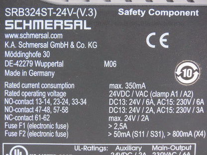 Schmersal SRB324ST-24V-(V.3) Automation Protect Safety Relay 24VDC Extension