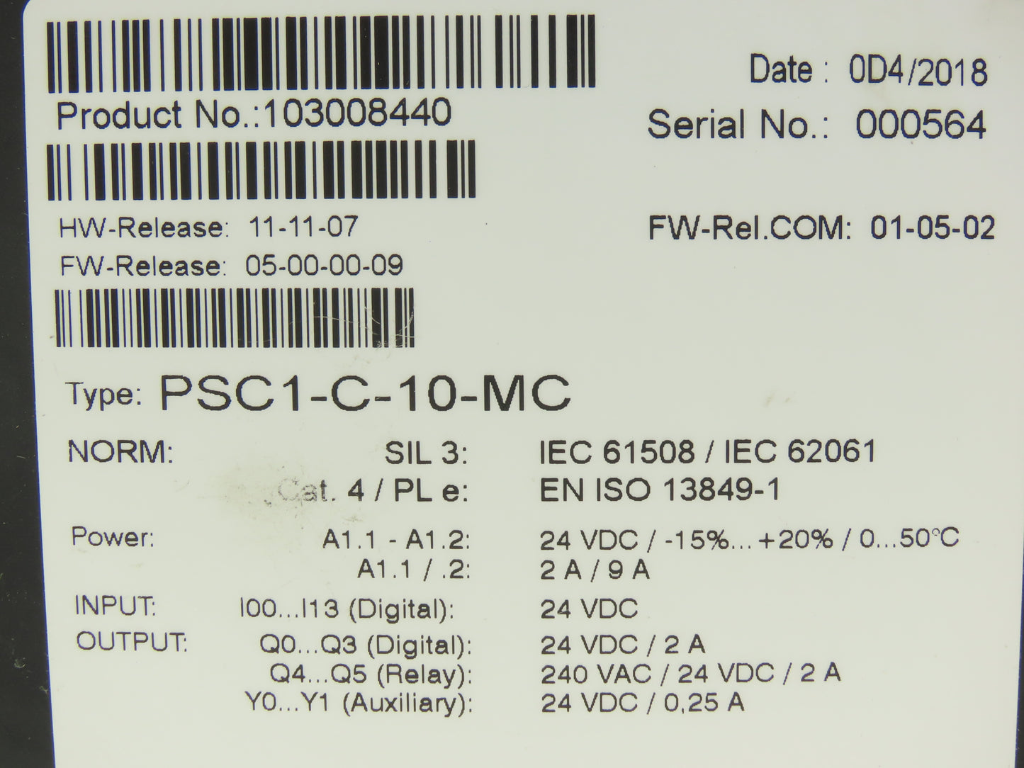 Schmersal PSC1-C-10-MC Automation Protect PSC Safety Relay