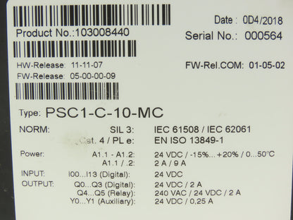Schmersal PSC1-C-10-MC Automation Protect PSC Safety Relay
