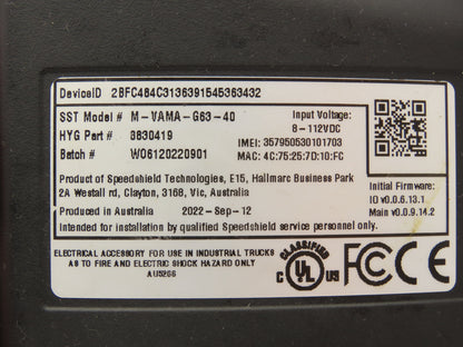 Speedshield M-VAMA-G63-40 Velocity Asset Manager Module Off Hyster E80XN