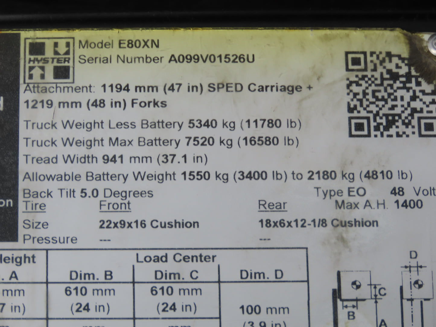 Speedshield M-FM2A-HYS-01 Tracker Display Module 8807954 Off Hyster E80XN